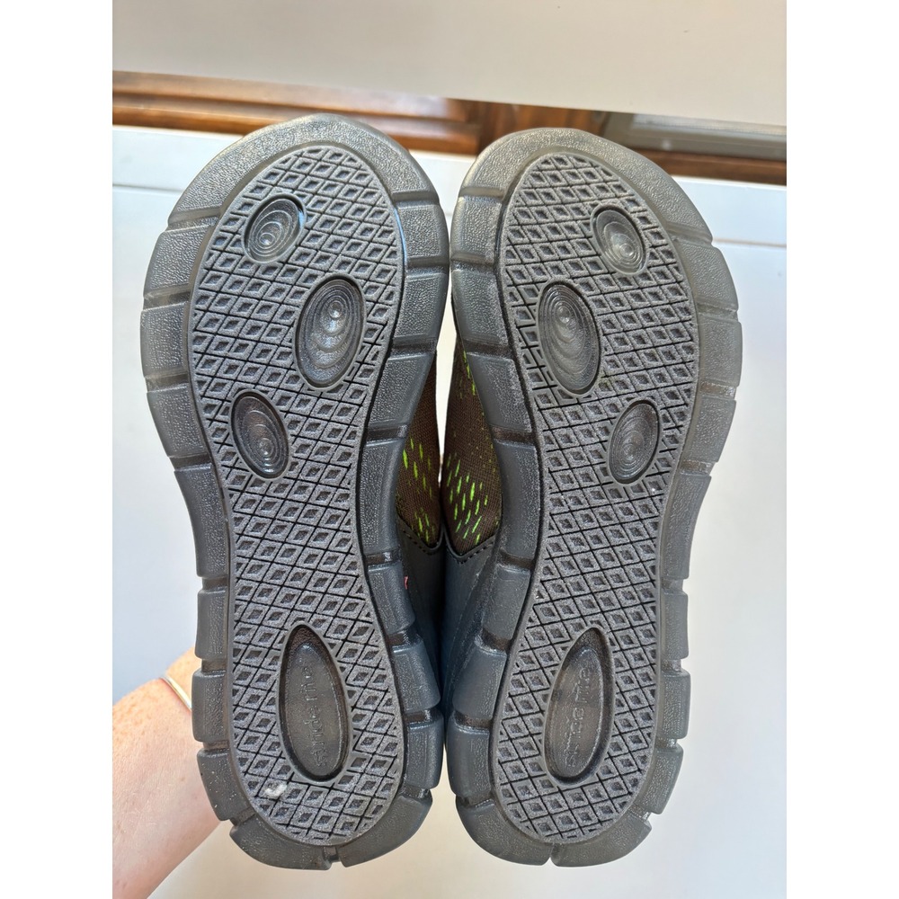 Stride Rite Made2Play Light Up Sneakers Gray Neon Green Boys Size 2M - Picture 4 of 6